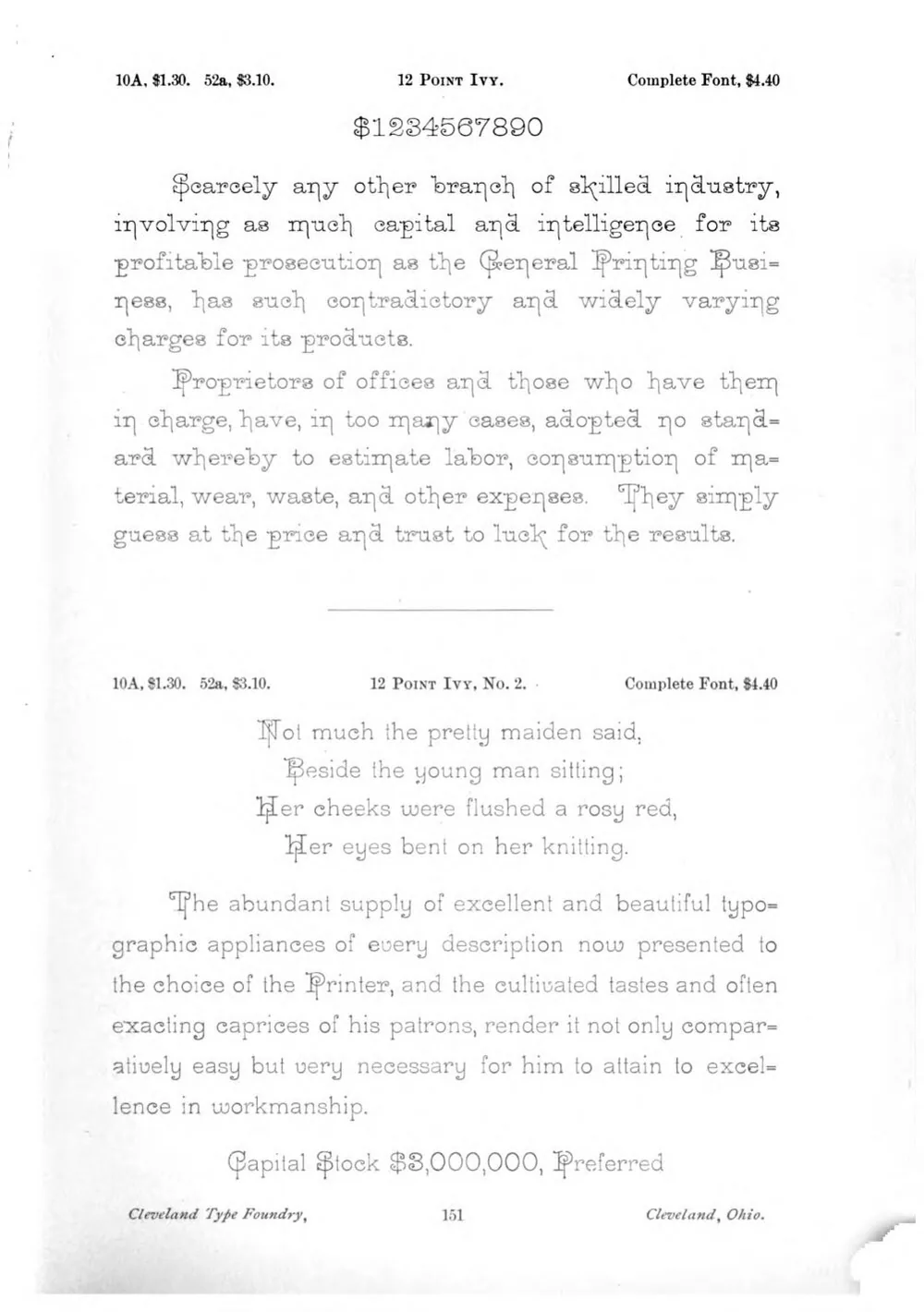 Catalogue and Price List of Type and Material (ATF 1893 Specimen) — page 8