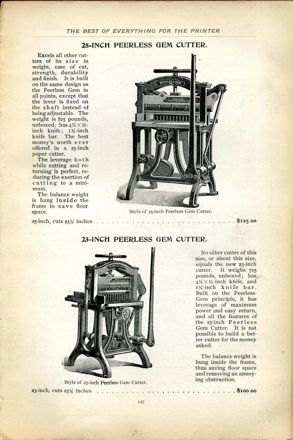Illustrated Catalogue and Price List of Printing Machinery and Supplies [etc.] — page 11