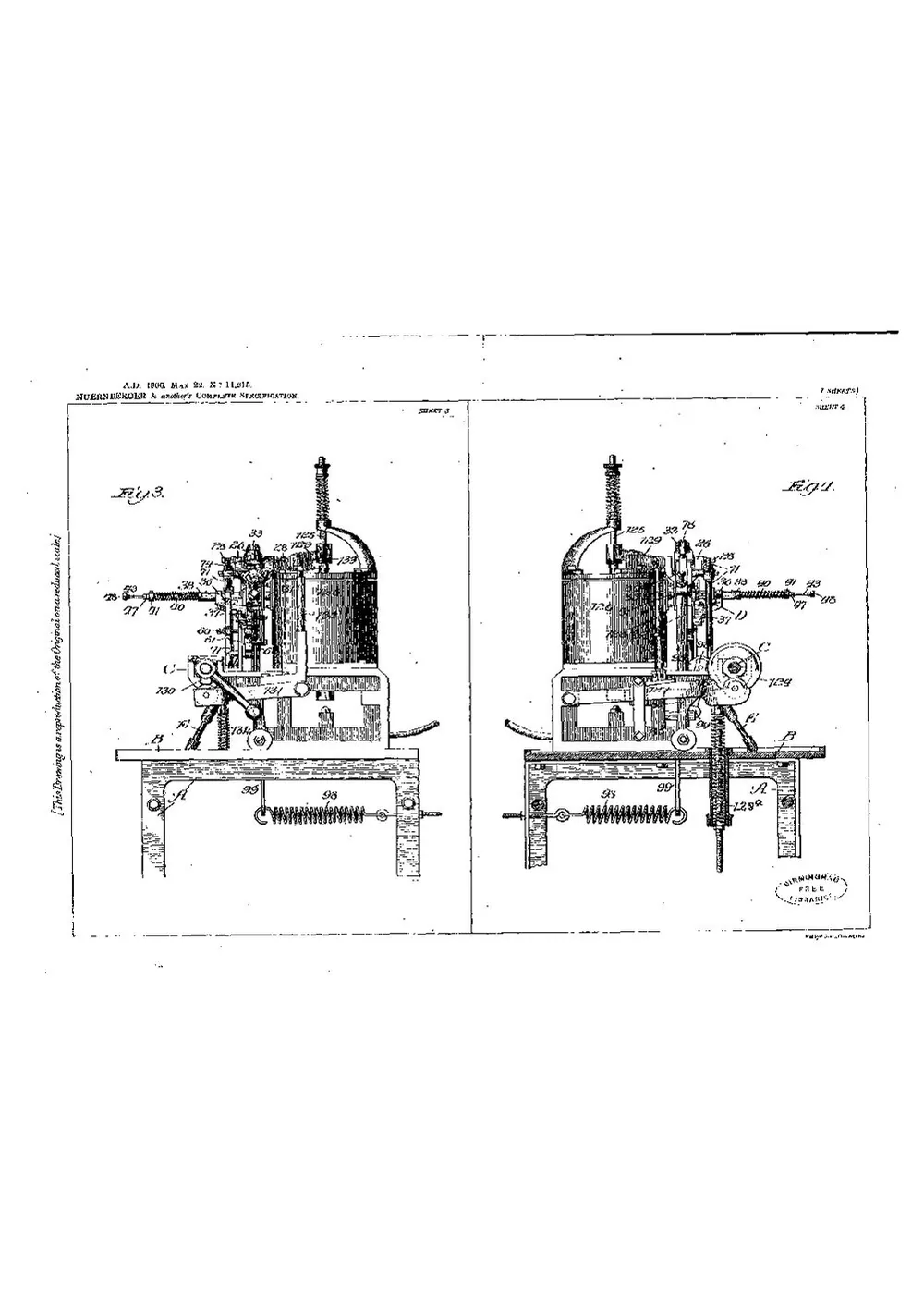 GB Patent 11,915 of 1906, Type Casting Machine — page 6