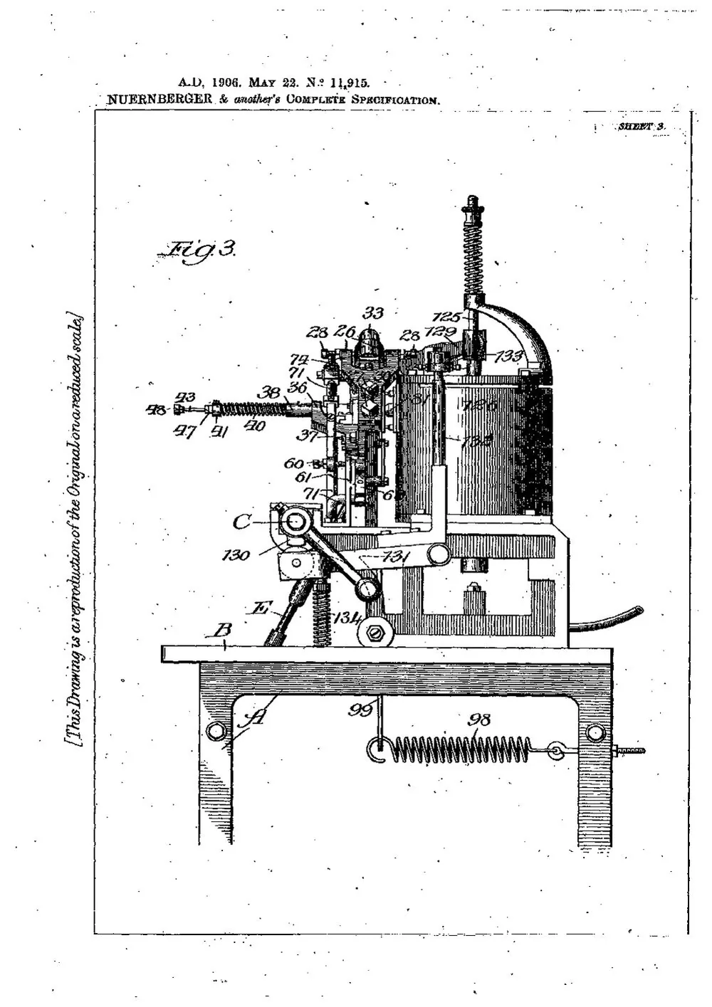 GB Patent 11,915 of 1906, Type Casting Machine — page 7