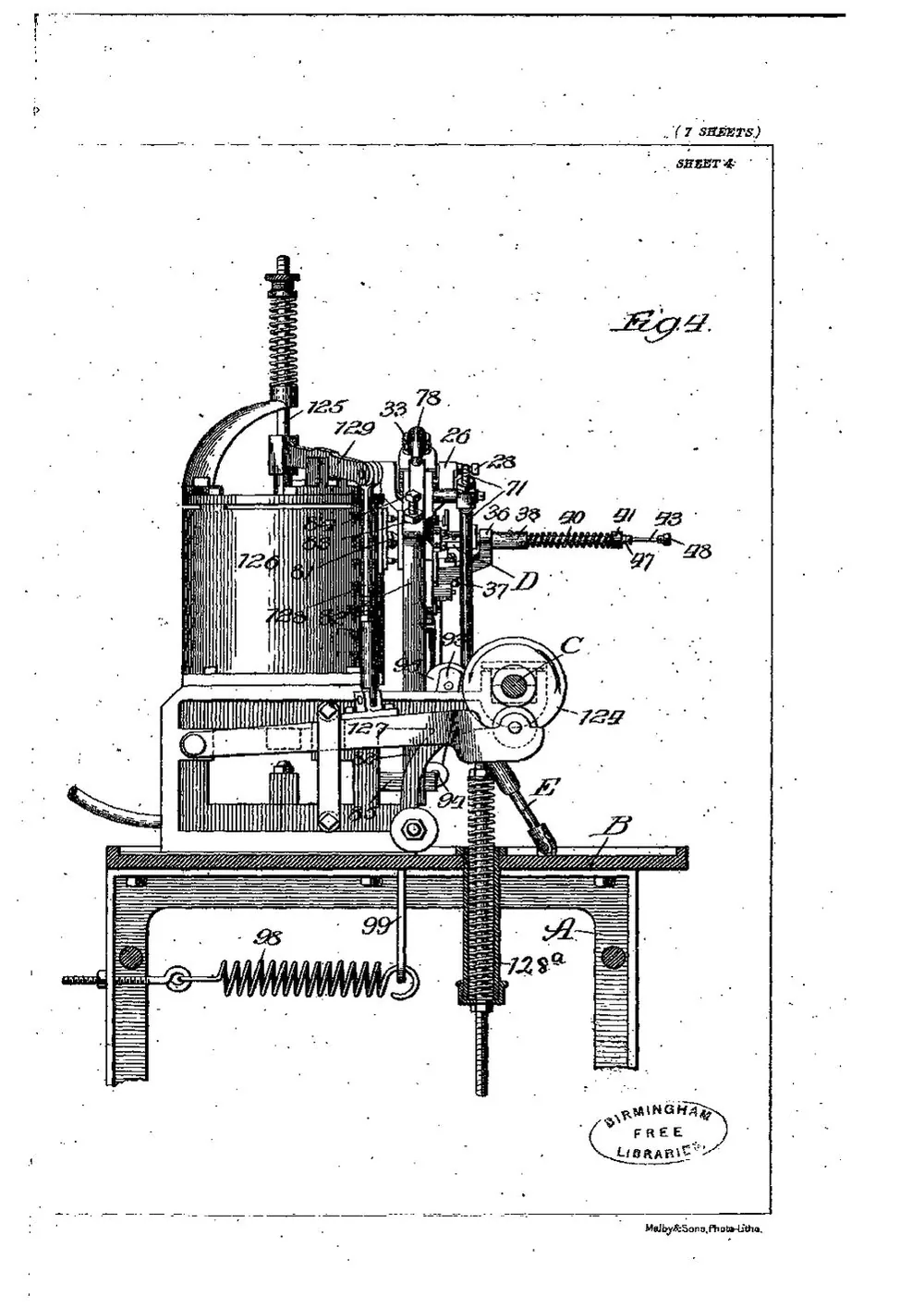 GB Patent 11,915 of 1906, Type Casting Machine — page 8