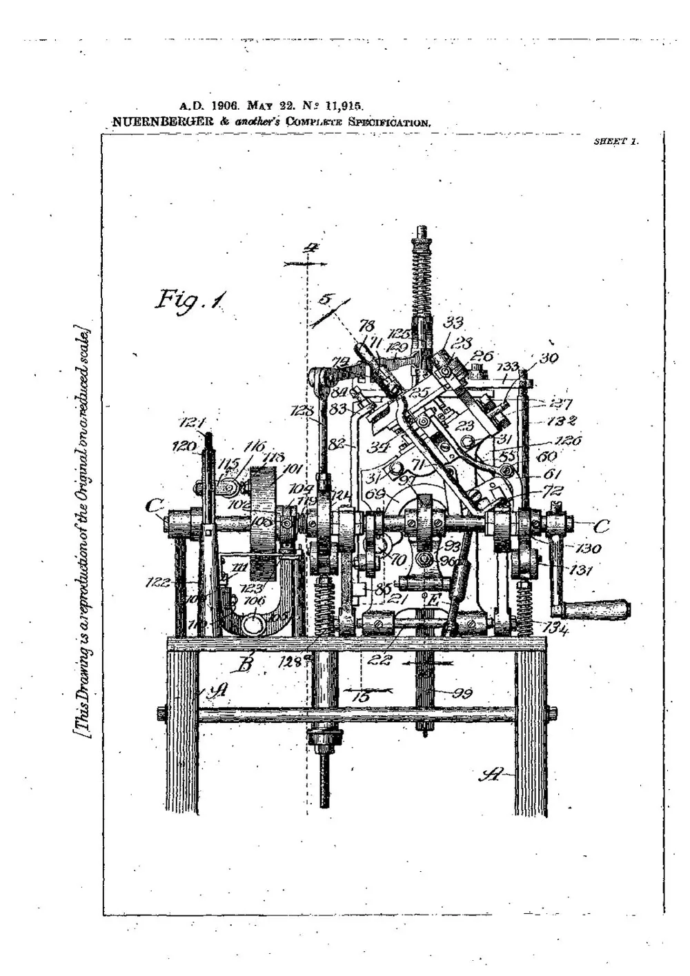 GB Patent 11,915 of 1906, Type Casting Machine — page 10