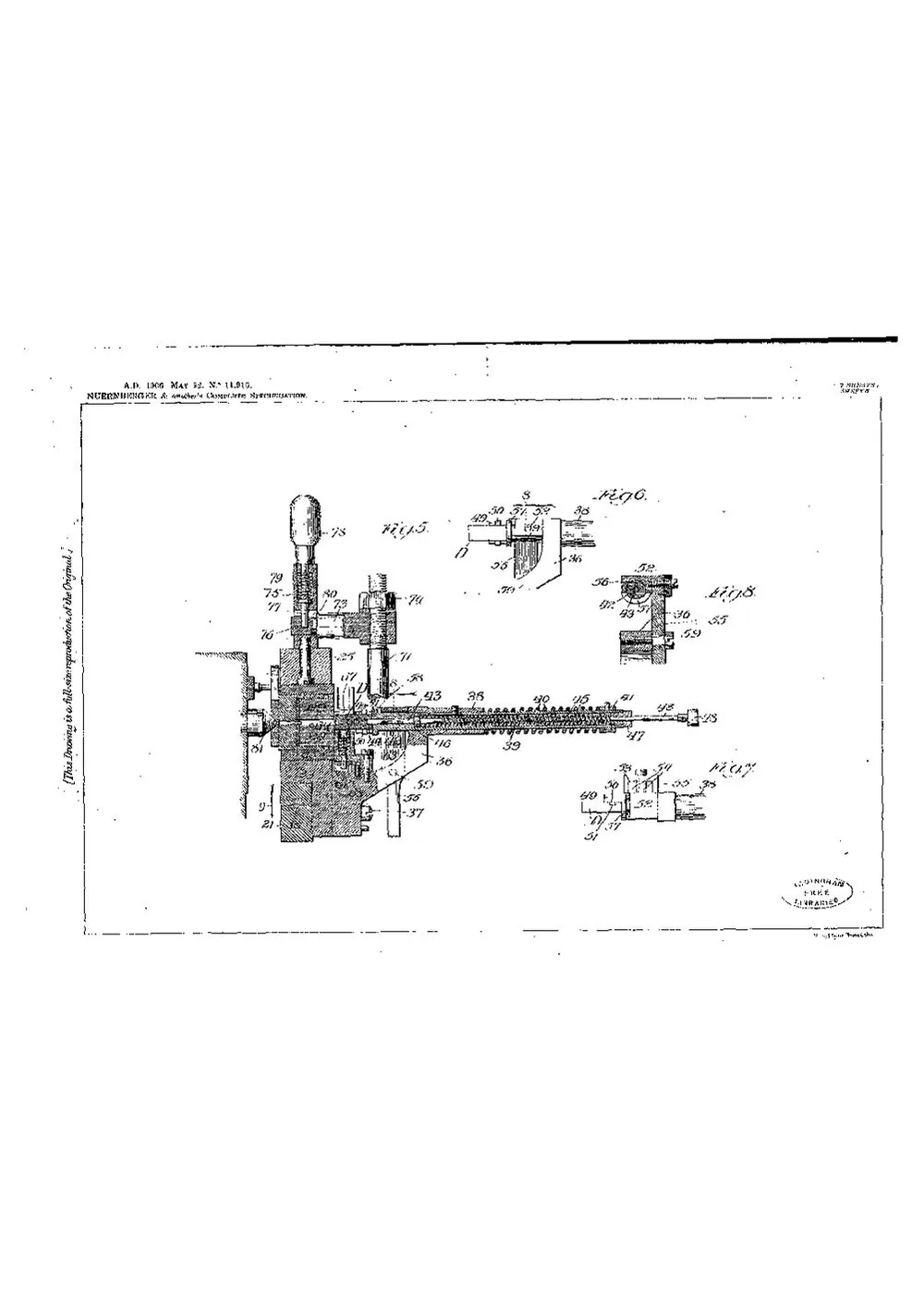 GB Patent 11,915 of 1906, Type Casting Machine — page 12