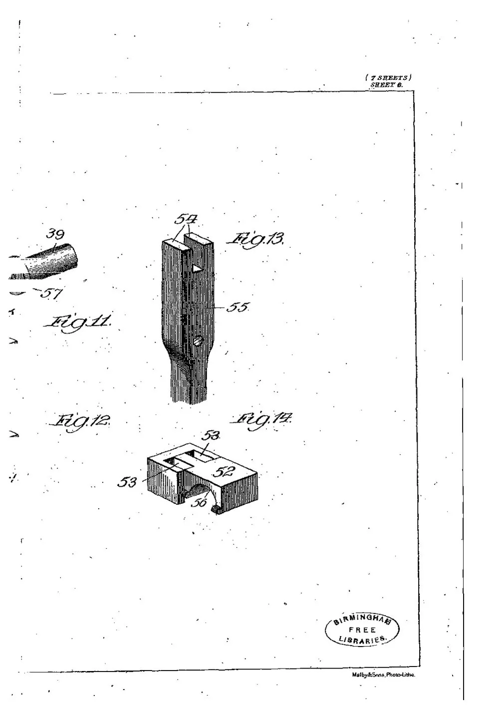 GB Patent 11,915 of 1906, Type Casting Machine — page 17