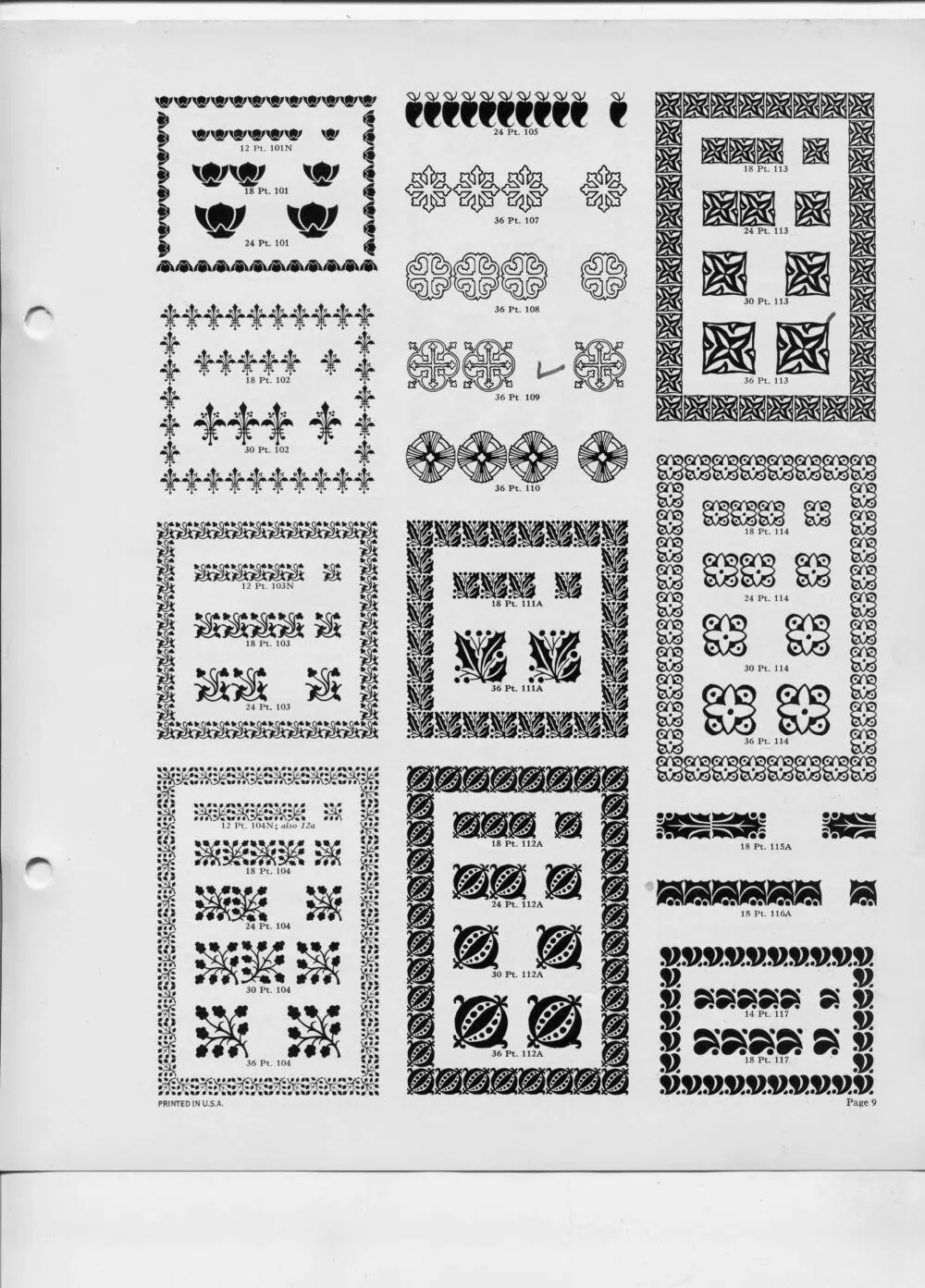 Monotype Borders and Ornaments — page 4