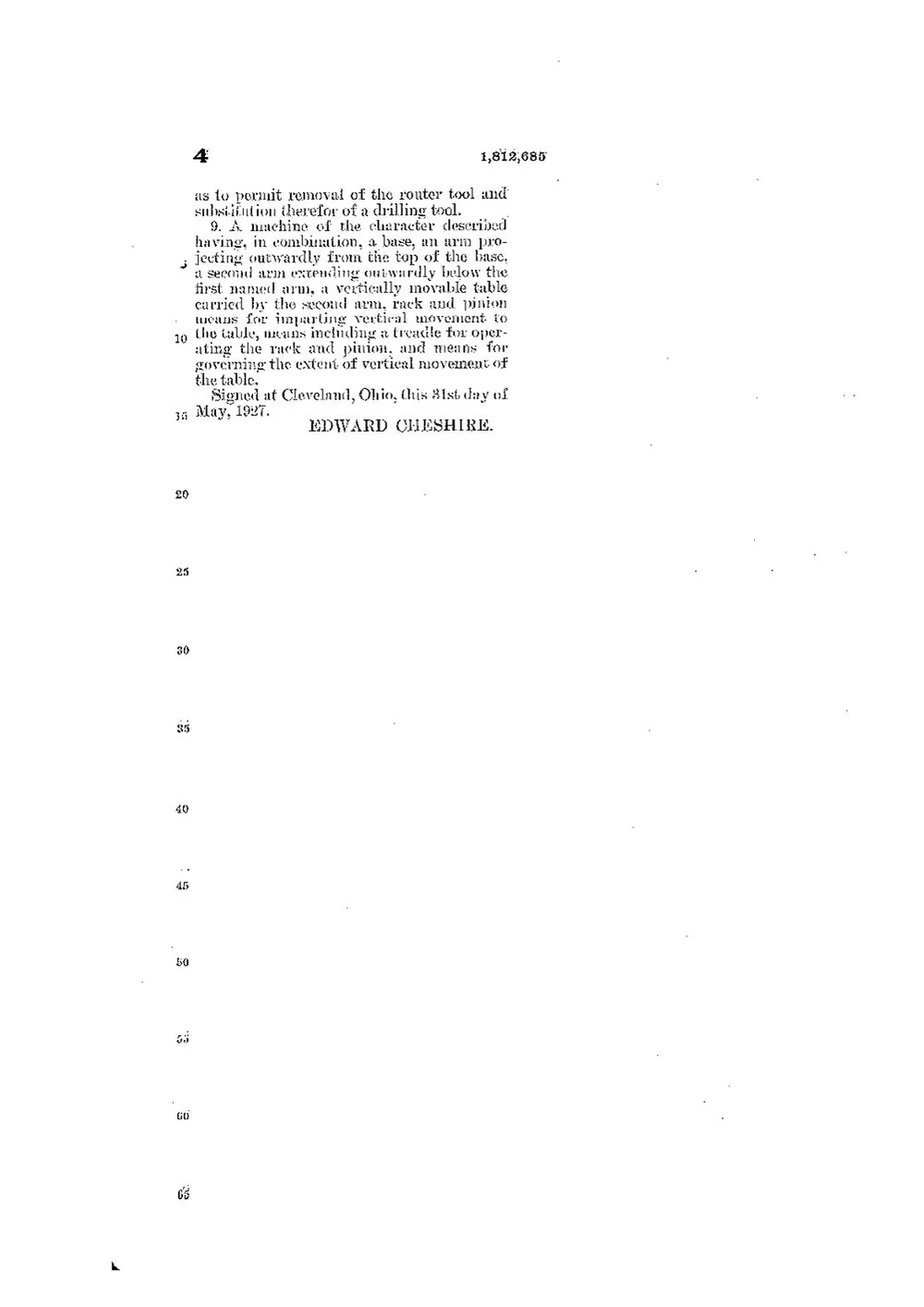 US Patent 1,812,685. Composing Room Machine — page 7