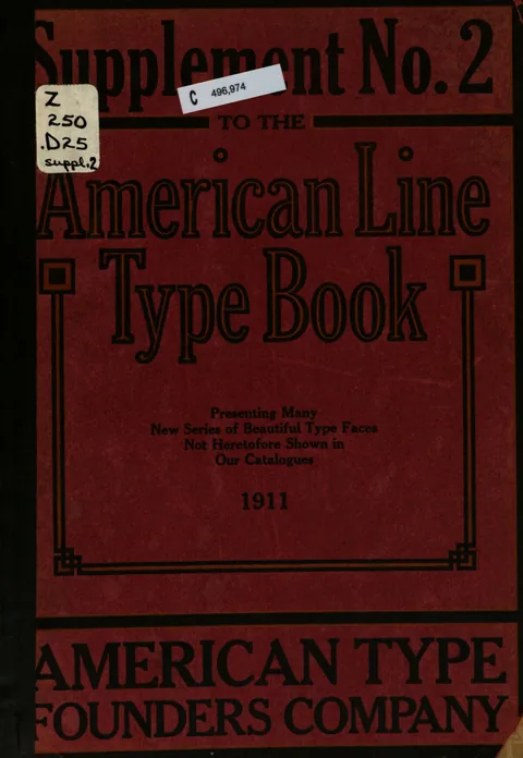 Supplement No. 2 to the American Line Type Book