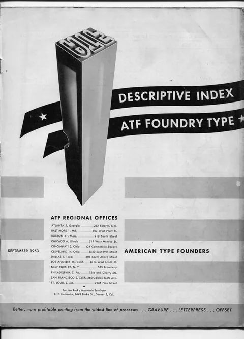Descriptive Index: ATF Foundry Type