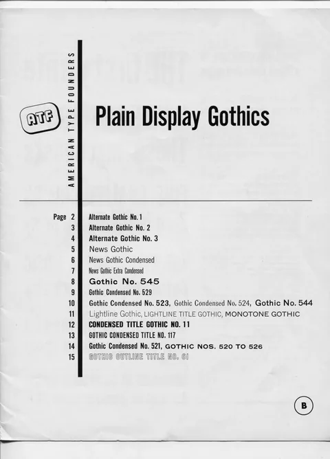 Plain Display Gothics