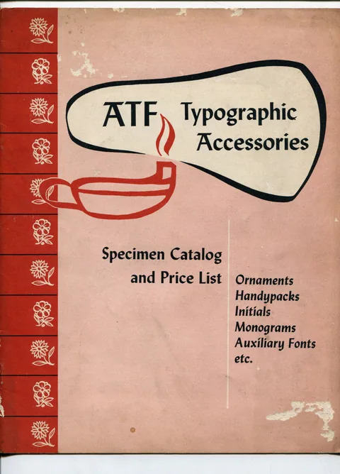 ATF Typographic Accessories, Specimen Catalog and Price List