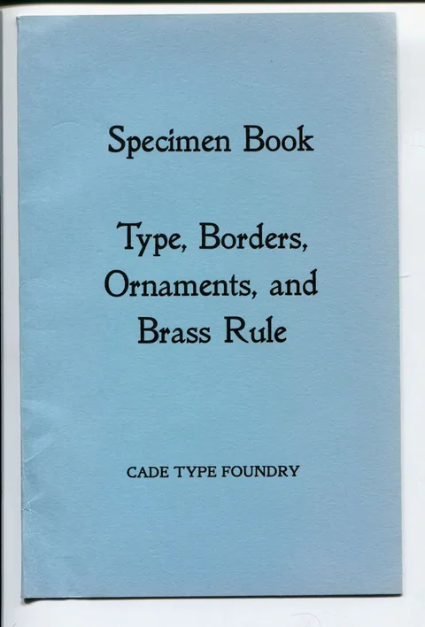 Specimen Book