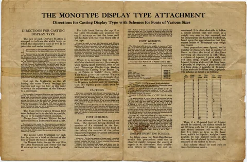 The Monotype Display Type Attachment