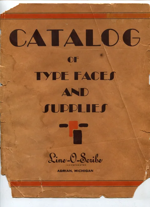 Line-O-Scribe Type Faces and Supplies