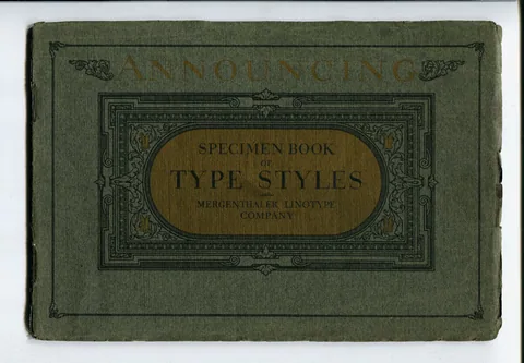 The Book of the Matrix Announcing Specimen Book of Type Styles