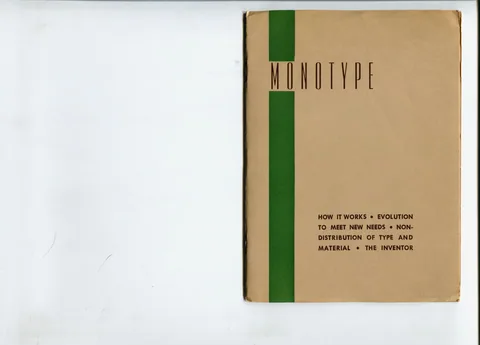 The Monotype: How it Works [etc]