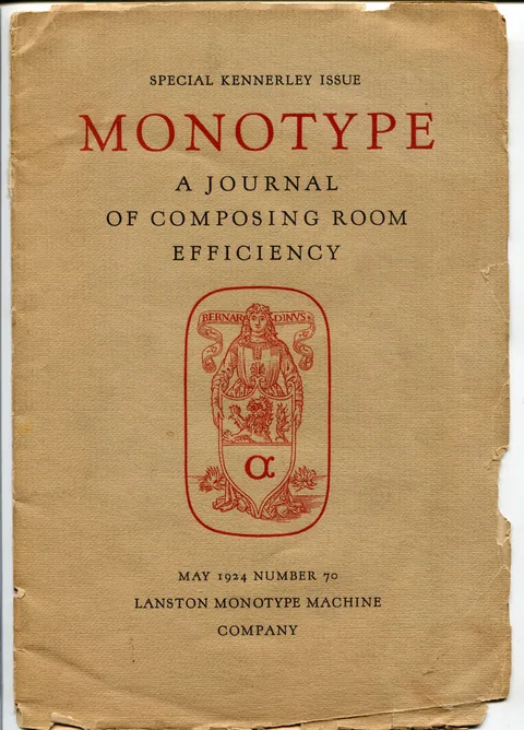 Monotype: A Journal of Composing Room Efficiency, Whole No. 70 (May 1924)