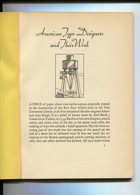 American Type Designers and Their Work