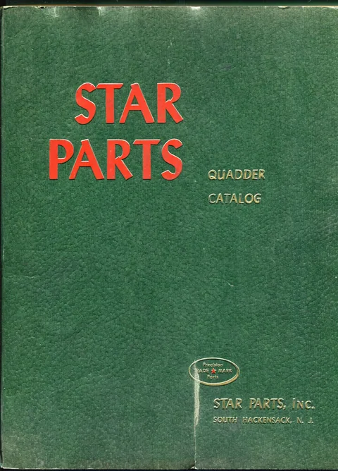 Parts Catlog for Star Quadder Model E