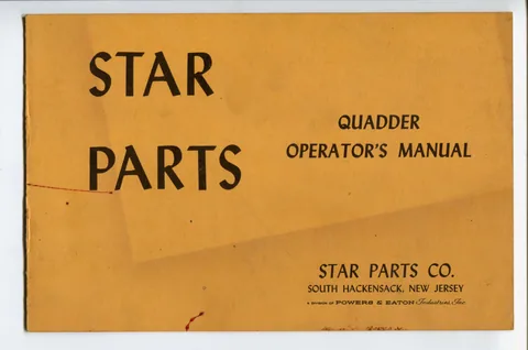 Selectro-Matic Quadder Operators Manual